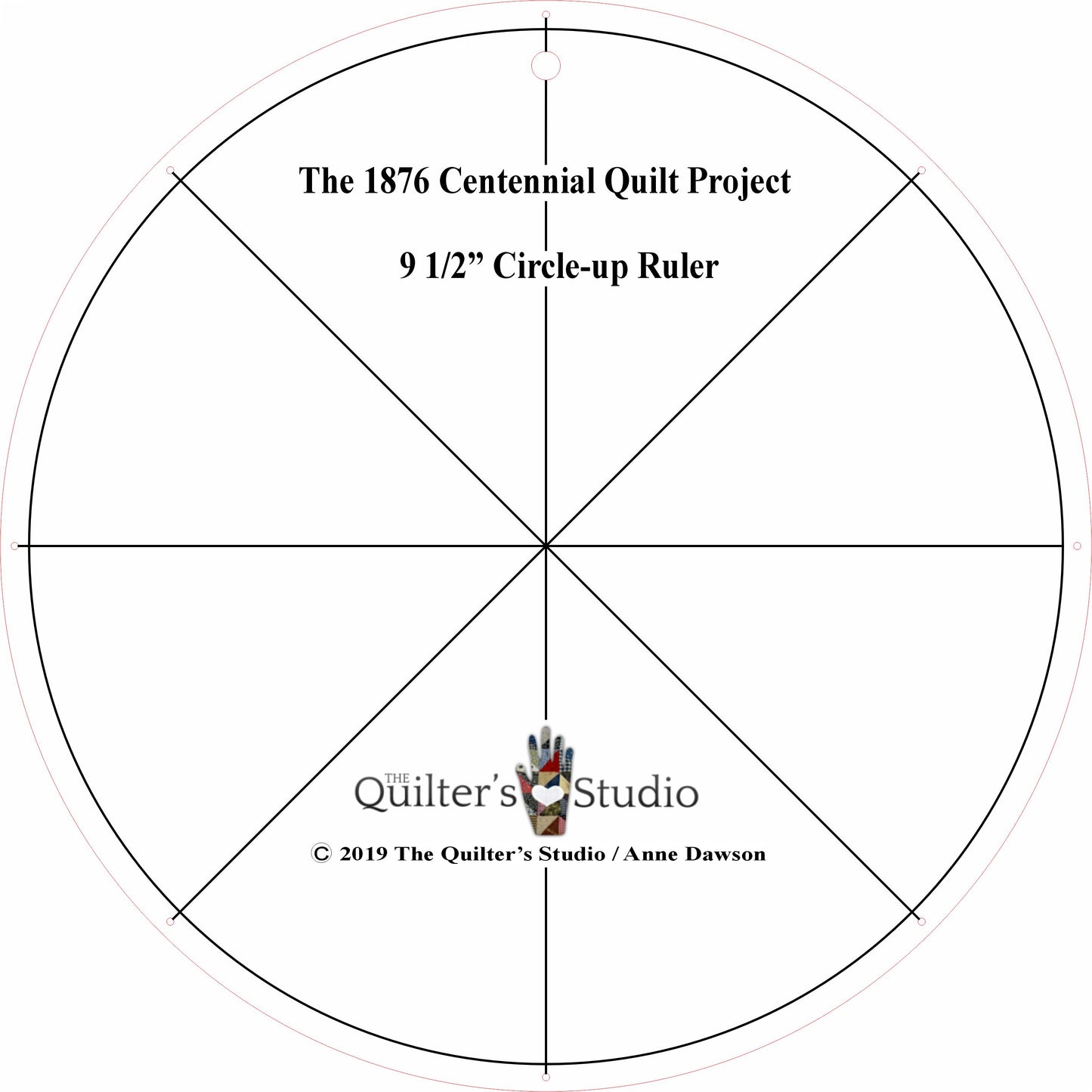9 1/2" Circle Up Ruler with EeziGrip