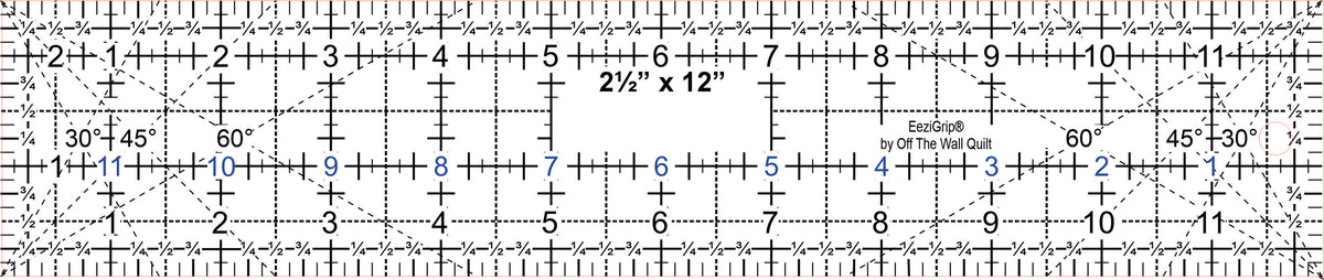 Custom EeziGrip® Rulers — 2 1/2 x 12″ (Wholesale Sheets)