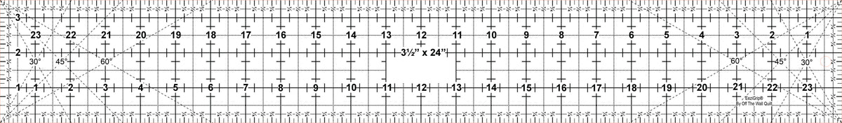 Custom EeziGrip® Rulers — 3½″ × 24″ (Wholesale Sheets)