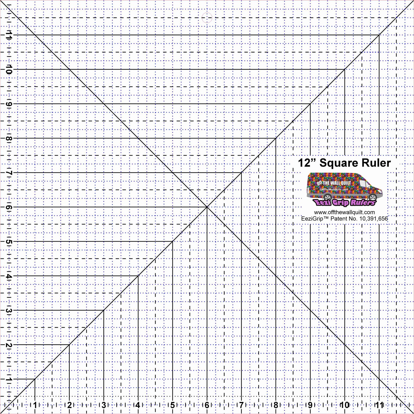 Square Ruler 12" with EeziGrip