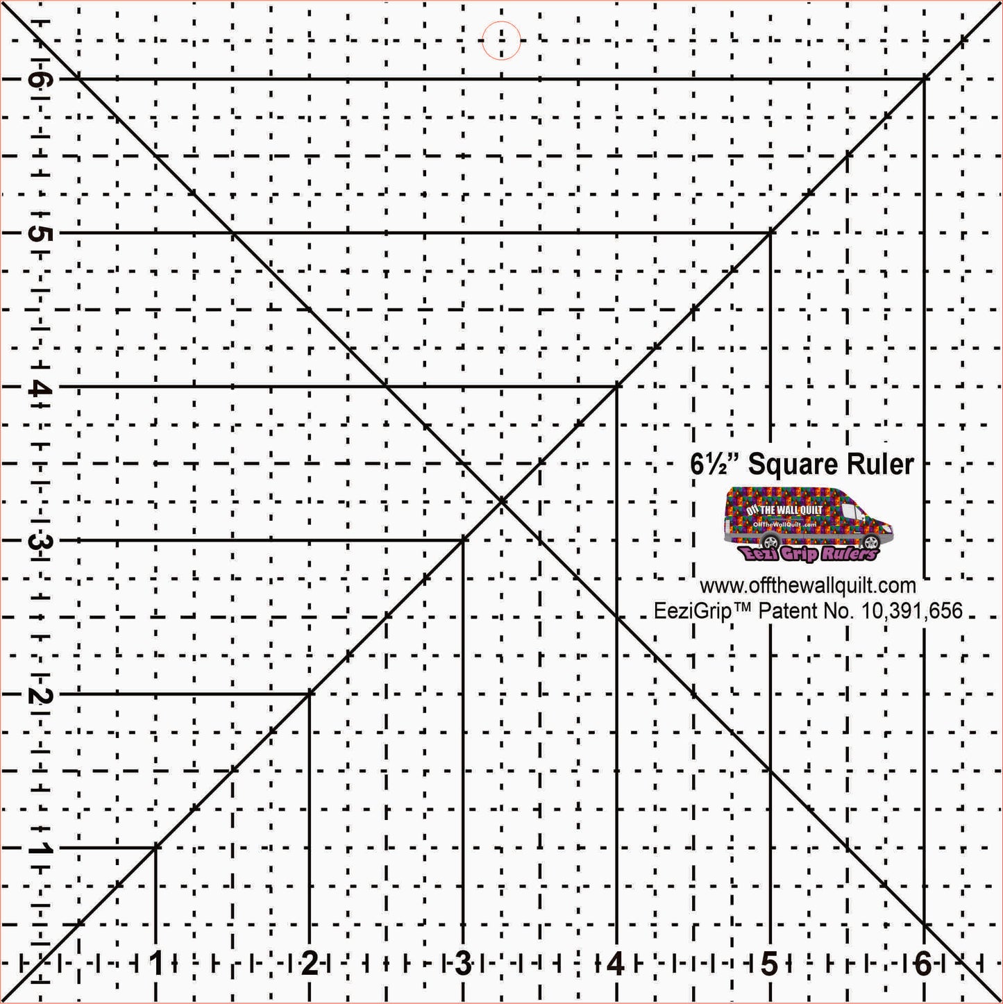 Square Ruler 6 1/2" with EeziGrip