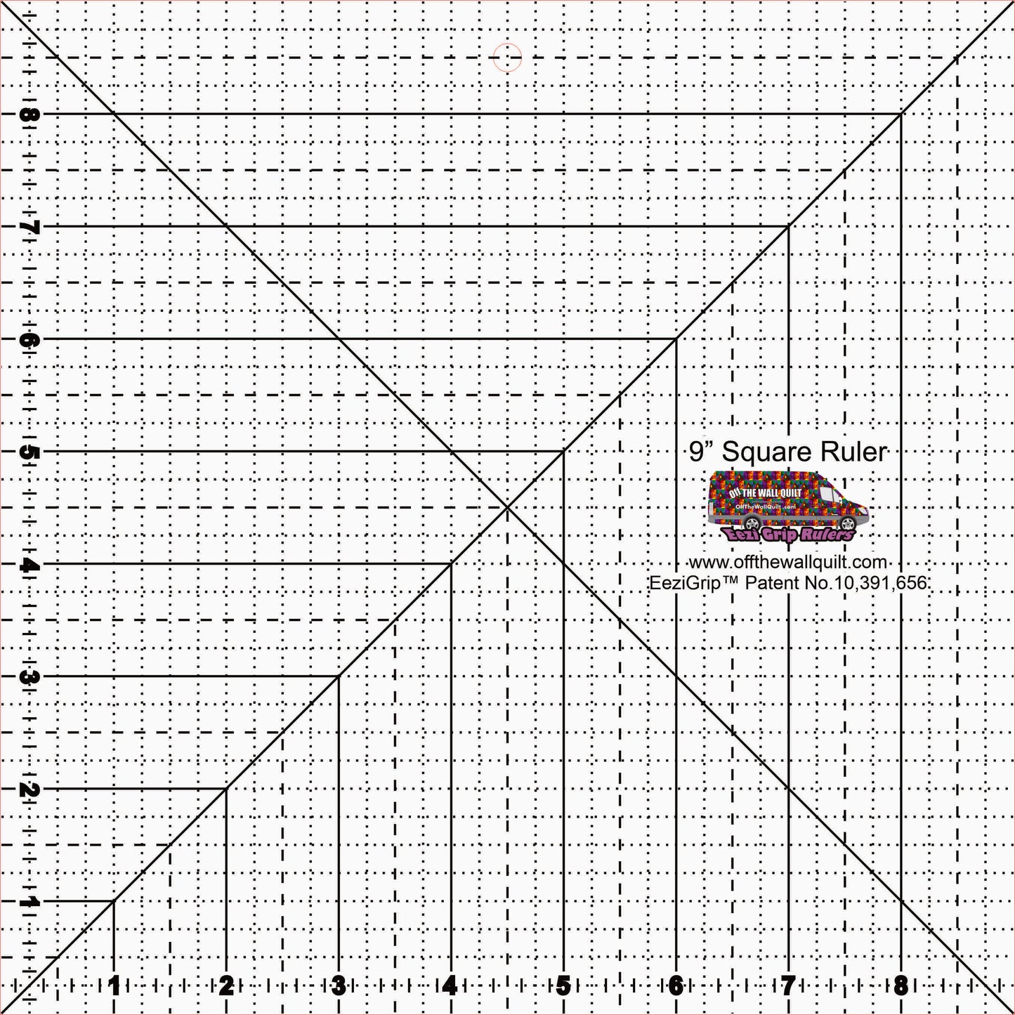 Square Ruler 9" with EeziGrip