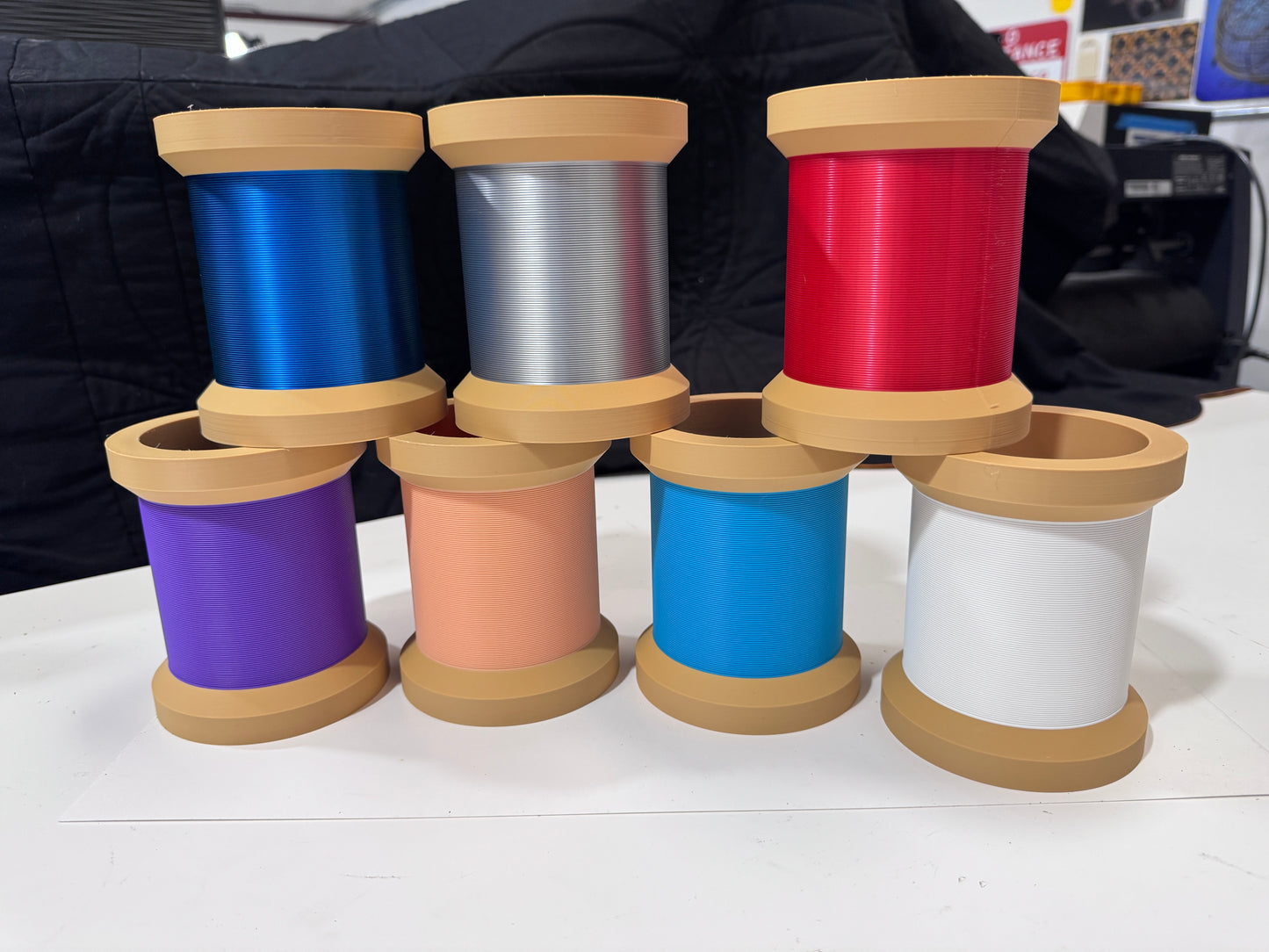 Thread Spool Pen Cup