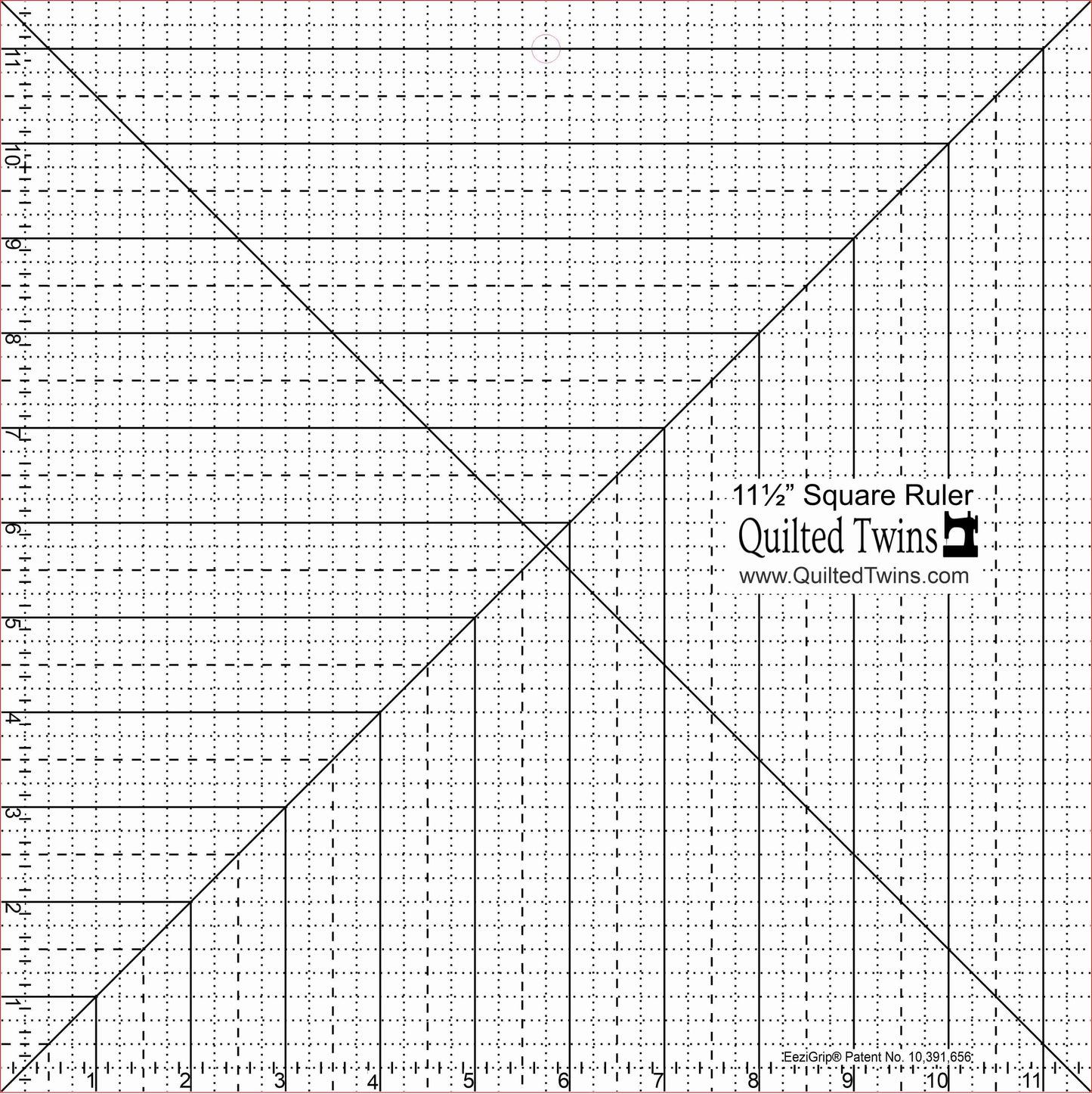 Quilted Twins - 11 1/2" Square 1/4" acrylic with EeziGrip