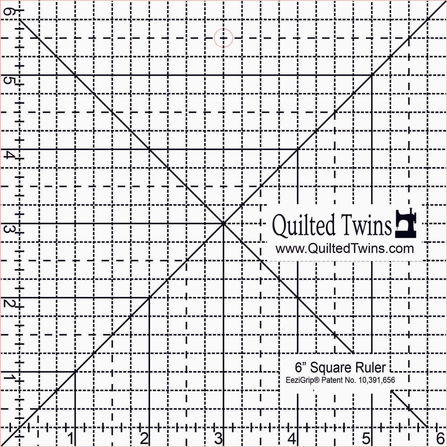 Quilted Twins - 6" Square 1/4" acrylic with EeziGrip