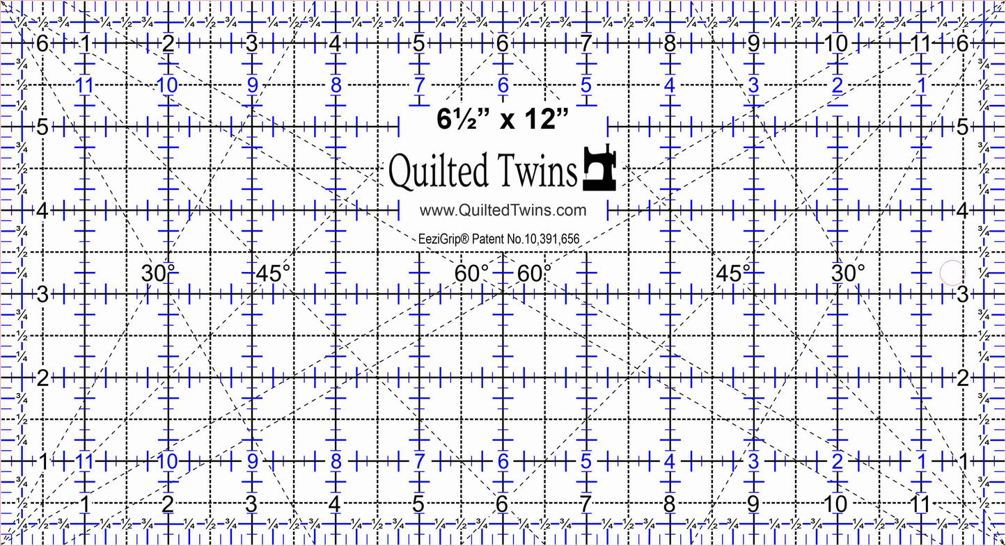 Quilted Twins - 6 1/2" x 12" 1/4" acrylic with EeziGrip