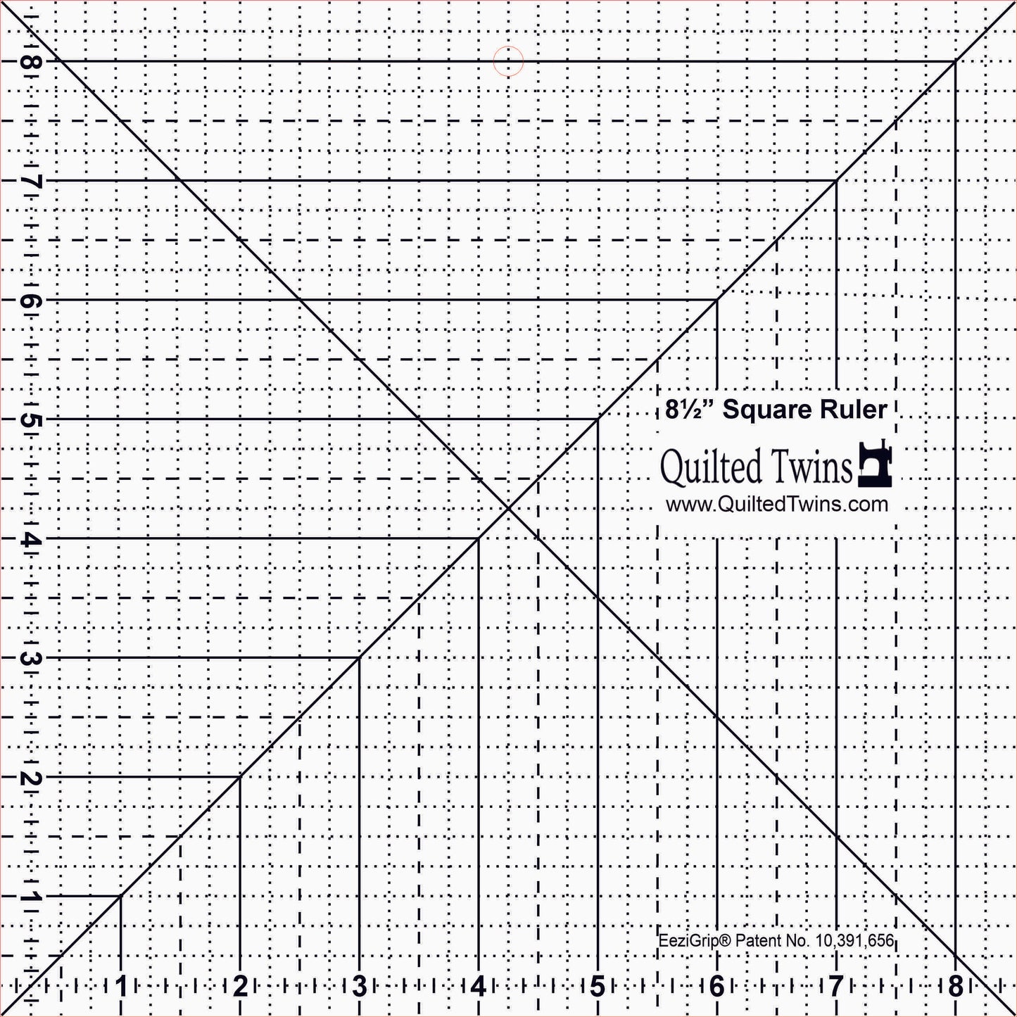 Quilted Twins - 8 1/2" Square 1/4" acrylic with EeziGrip