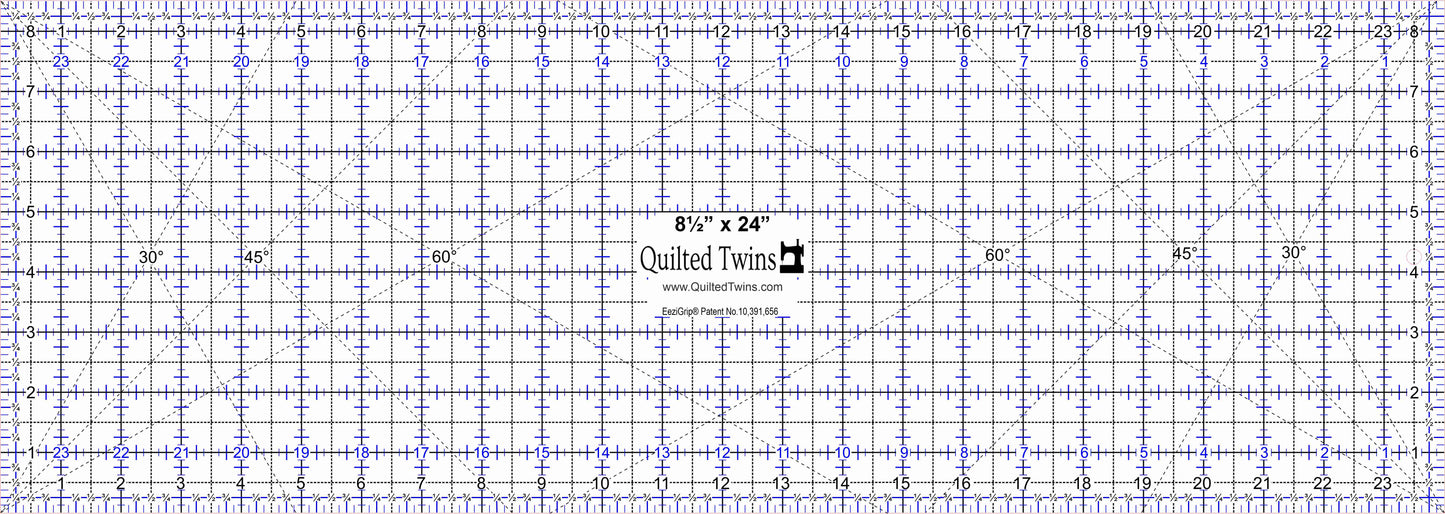 Quilted Twins - 8 1/2" x 24" 1/4" acrylic with EeziGrip