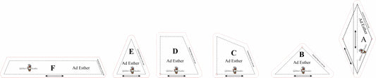 Ad Esther Quilt Templates (6 pieces)