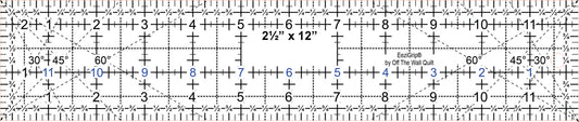 Custom EeziGrip® Rulers — 2 1/2 x 12″ (Wholesale Sheets)