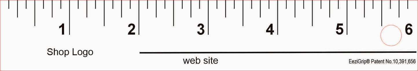 1" x 6" Promotional Ruler with EeziGrip (Qty 152) - 1/4 Sheet