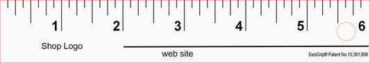 1" x 6" Promotional Ruler with EeziGrip (Qty 152) - 1/4 Sheet