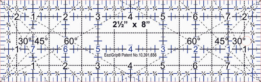 2 1/2"x8" Ruler with EeziGrip - Qty 216 - 1 Sheet