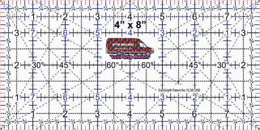 4"x8" Ruler with EeziGrip - Qty 27 - 1/4 Sheet