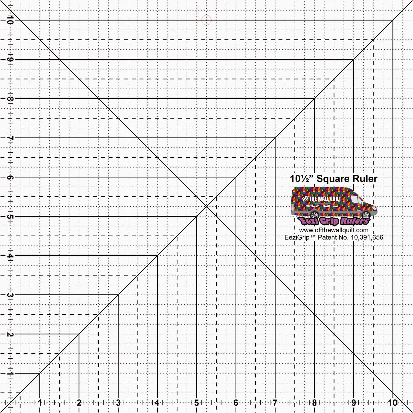 Square Ruler 10 1/2" with EeziGrip