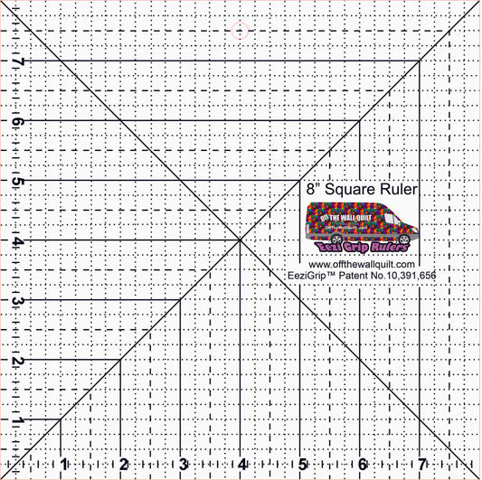 Square Ruler 8" with EeziGrip - Qty 40 - 1 Sheet