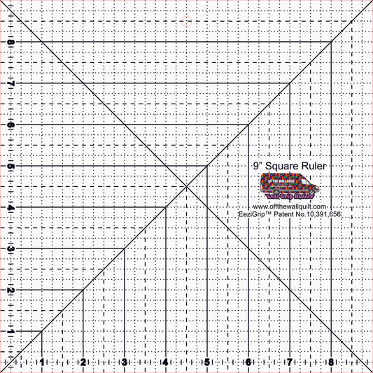 Square Ruler 9" with EeziGrip - Qty 20 - 1/2 Sheet