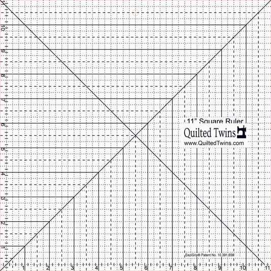 Quilted Twins - 11" Square 1/4" acrylic with EeziGrip