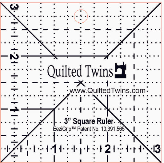 Quilted Twins - 3" Square 1/4" acrylic with EeziGrip