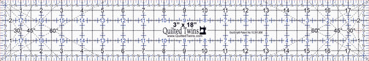 Quilted Twins - 3" x 18" 1/4" acrylic with EeziGrip