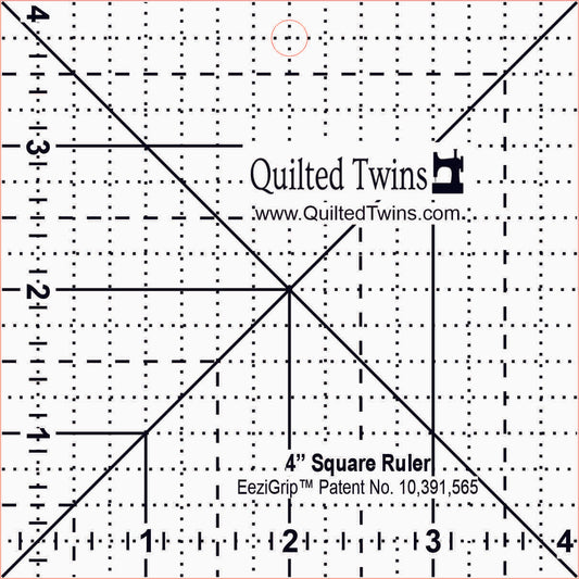 Quilted Twins - 4" Square 1/4" acrylic with EeziGrip