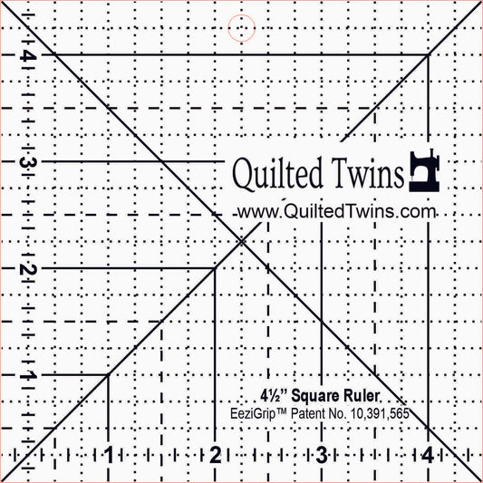 Quilted Twins - 4 1/2" Square 1/4" acrylic with EeziGrip