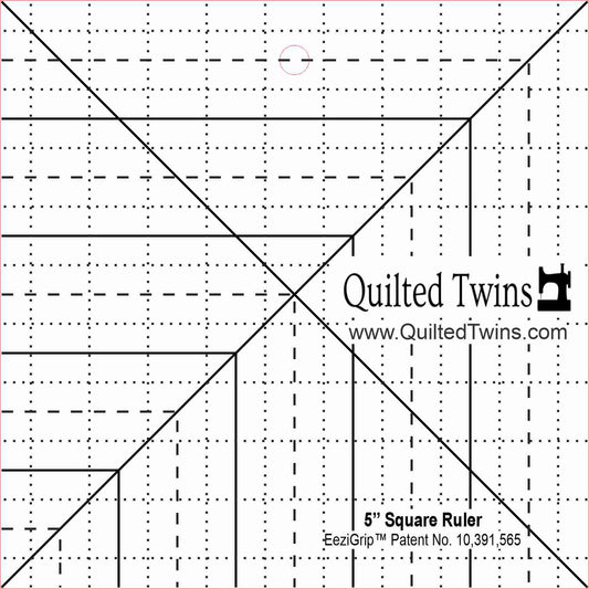 Quilted Twins - 5" Square 1/4" acrylic with EeziGrip
