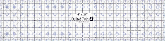 Quilted Twins - 6" x 24" 1/4" acrylic with EeziGrip