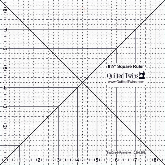 Quilted Twins - 8 1/2" Square 1/4" acrylic with EeziGrip