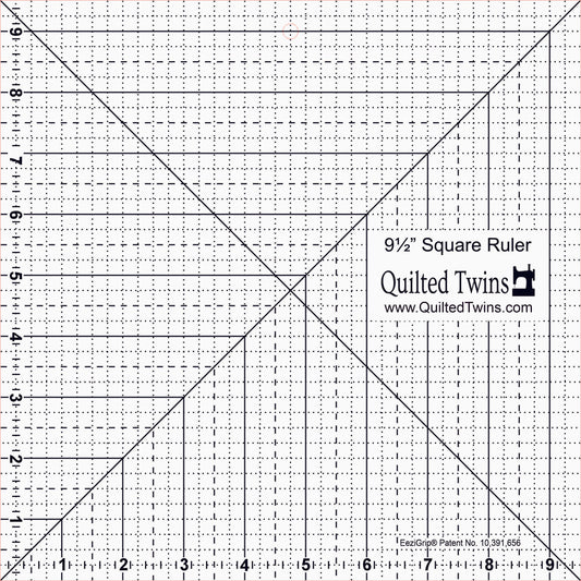 Quilted Twins - 9 1/2" Square 1/4" acrylic with EeziGrip